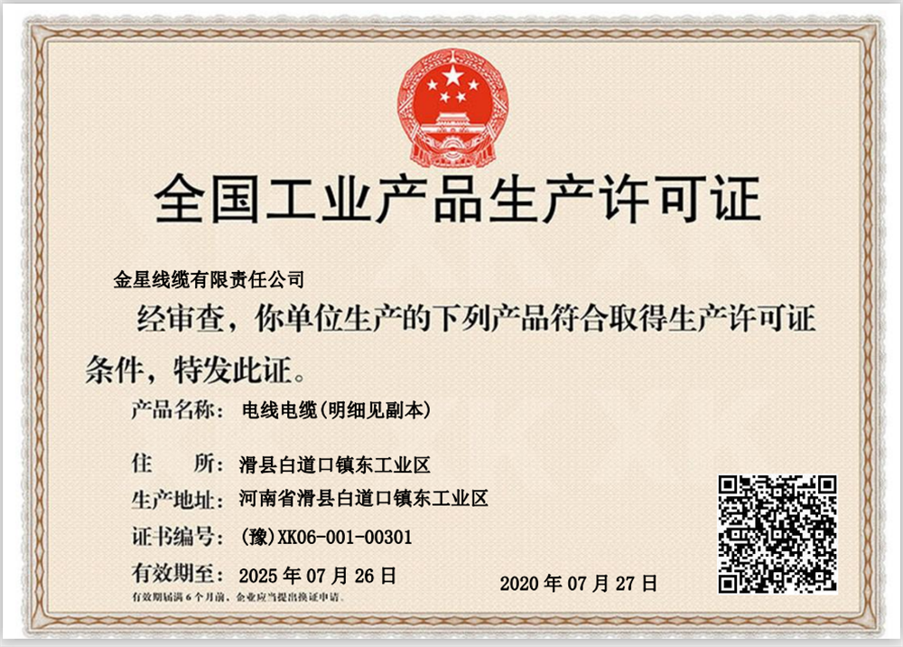 全國工業產品生產許可證